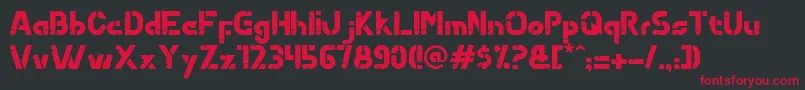 Qoubizza Font – Red Fonts on Black Background