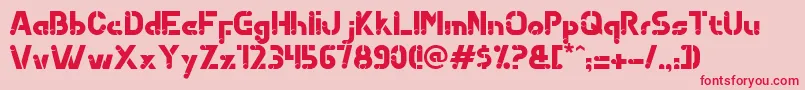 Qoubizza Font – Red Fonts on Pink Background