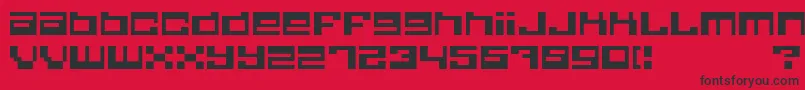 QU       Font – Black Fonts on Red Background