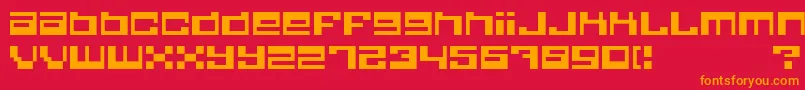 QU       Font – Orange Fonts on Red Background