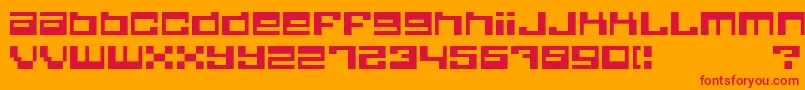 Шрифт QU       – красные шрифты на оранжевом фоне