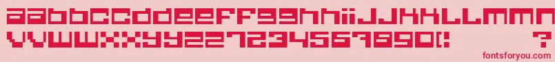 QU       Font – Red Fonts on Pink Background