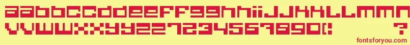 QU       Font – Red Fonts on Yellow Background