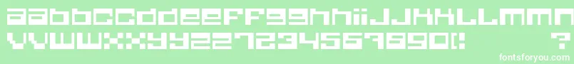 QU       Font – White Fonts on Green Background
