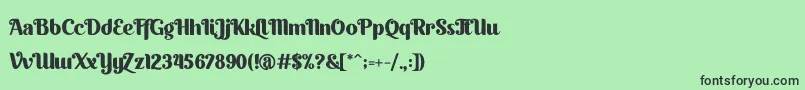 Quacker Font – Black Fonts on Green Background