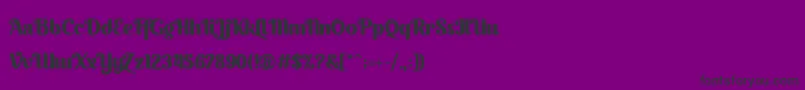 Quacker Font – Black Fonts on Purple Background