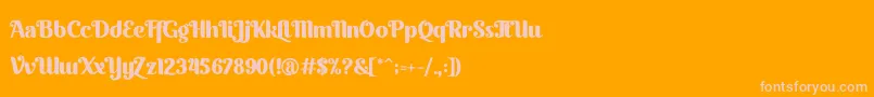 Шрифт Quacker – розовые шрифты на оранжевом фоне