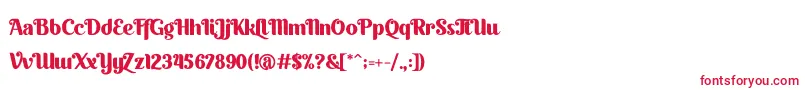 Quacker Font – Red Fonts on White Background