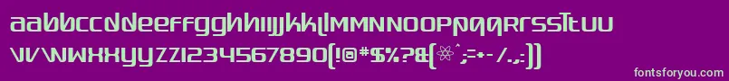 quadaptor-Schriftart – Grüne Schriften auf violettem Hintergrund