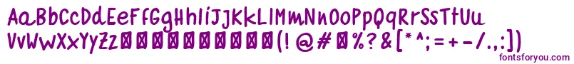 quaderno bianco  bold Font – Purple Fonts on White Background