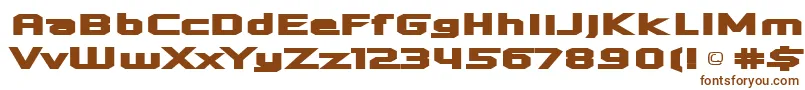Шрифт quadrangle – коричневые шрифты на белом фоне