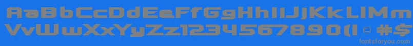 quadrangle Font – Gray Fonts on Blue Background