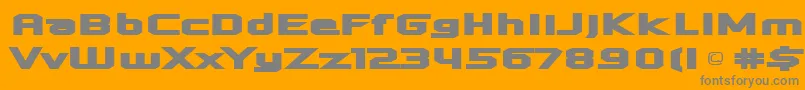 quadrangle Font – Gray Fonts on Orange Background