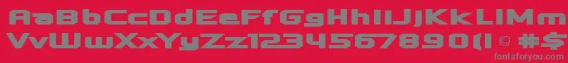 quadrangle Font – Gray Fonts on Red Background