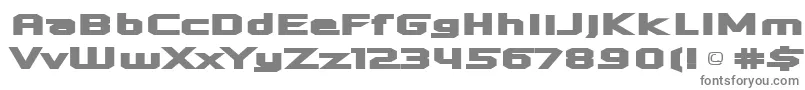 quadrangle-fontti – harmaat kirjasimet valkoisella taustalla