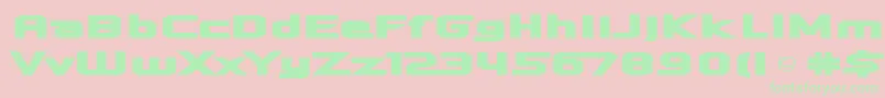 quadrangle Font – Green Fonts on Pink Background