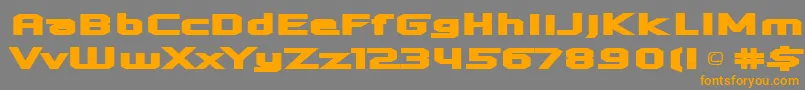 quadrangle Font – Orange Fonts on Gray Background