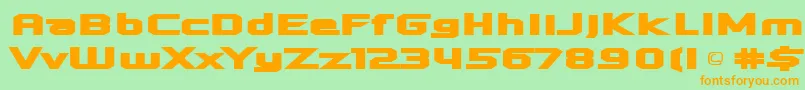 quadrangle Font – Orange Fonts on Green Background
