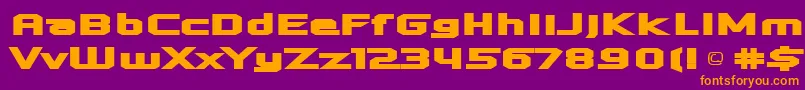 quadrangle Font – Orange Fonts on Purple Background