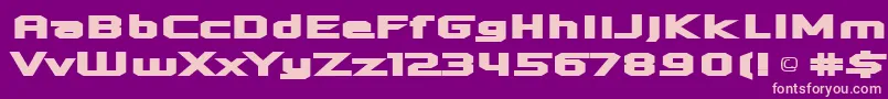 quadrangle Font – Pink Fonts on Purple Background