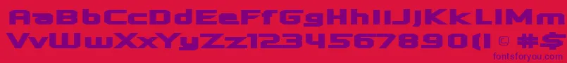 quadrangle Font – Purple Fonts on Red Background