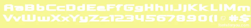 quadrangle Font – White Fonts on Yellow Background