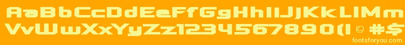 Шрифт quadrangle – жёлтые шрифты на оранжевом фоне