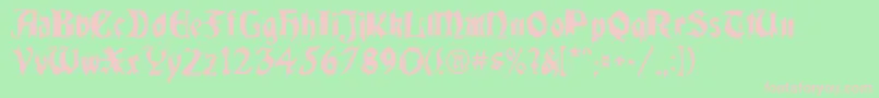 QuaelGothic Font – Pink Fonts on Green Background