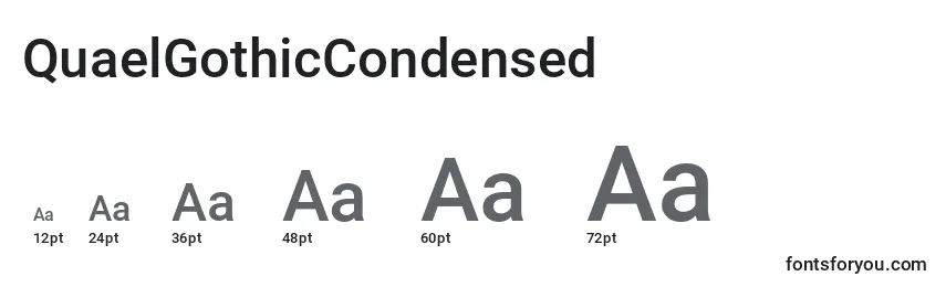 QuaelGothicCondensed (137639) Font Sizes