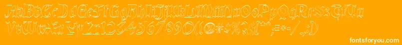 QuaelGothicHollow Font – White Fonts on Orange Background