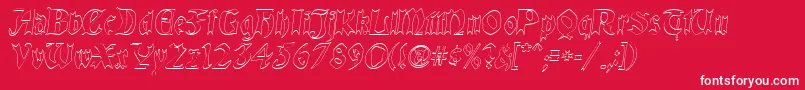 QuaelGothicHollow Font – White Fonts on Red Background