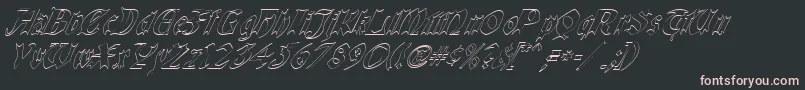 QuaelGothicHollowItalics Font – Pink Fonts on Black Background