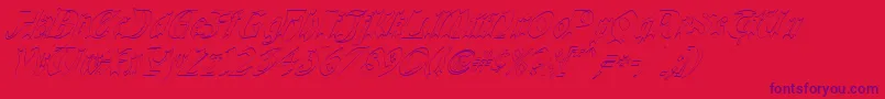Шрифт QuaelGothicHollowItalics – фиолетовые шрифты на красном фоне