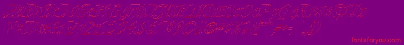 More about QuaelGothicHollowItalics Font QuaelGothicHollowItalics Font – Red Fonts on Purple Background
