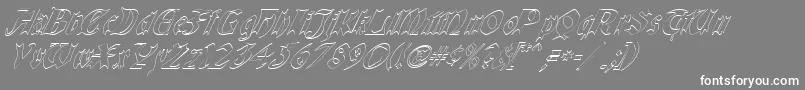 QuaelGothicHollowItalics Font – White Fonts on Gray Background