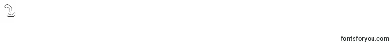QuaelGothicHollowLefty-Schriftart – Schriften für die Ziffer 2