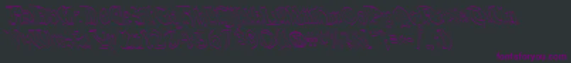 QuaelGothicHollowLefty Font – Purple Fonts on Black Background