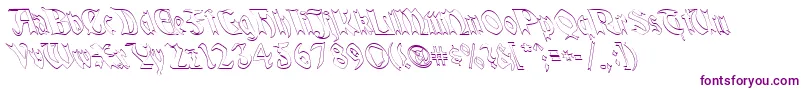 QuaelGothicHollowLefty-Schriftart – Violette Schriften