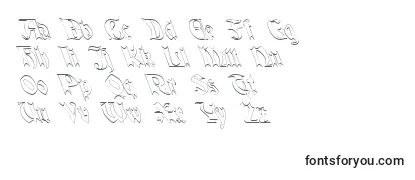 Review of the QuaelGothicHollowLefty Font