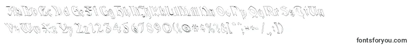 QuaelGothicHollowLeftyCondensed-Schriftart – Schriftarten, die mit Q beginnen