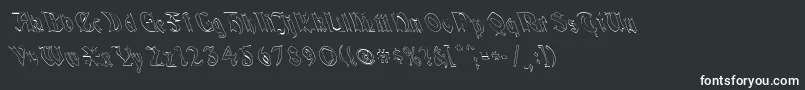 QuaelGothicHollowLeftyCondensed Font – White Fonts