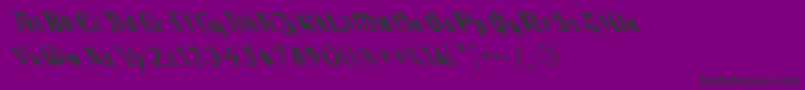 QuaelGothicLeftyCondensed Font – Black Fonts on Purple Background