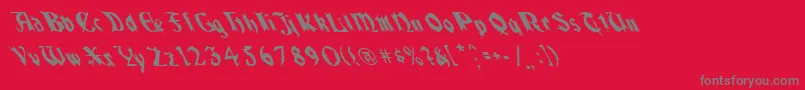 QuaelGothicLeftyCondensed Font – Gray Fonts on Red Background