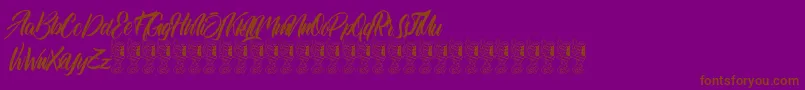 Quaint Font – Brown Fonts on Purple Background