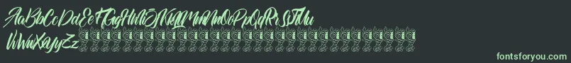 Quaint Font – Green Fonts on Black Background