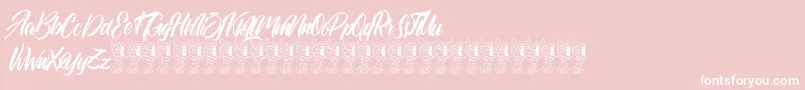 Quaint Font – White Fonts on Pink Background