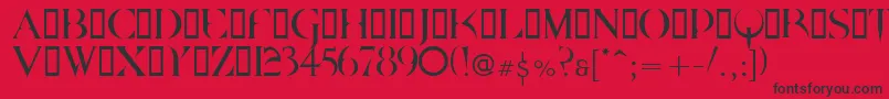 フォントQuake    – 赤い背景に黒い文字