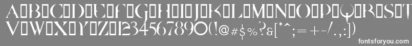 フォントQuake    – 灰色の背景に白い文字