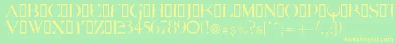 Quake    Font – Yellow Fonts on Green Background