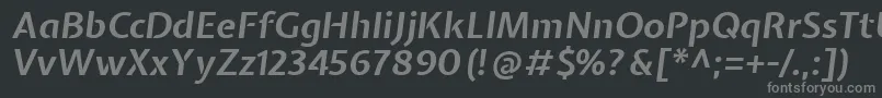 フォントExpletussansBolditalic – 黒い背景に灰色の文字